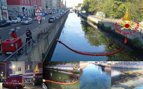 Sversamento di idrocarburi nel Naviglio Grande, al lavoro le squadre di contenimento: gli ultimi aggiornamenti