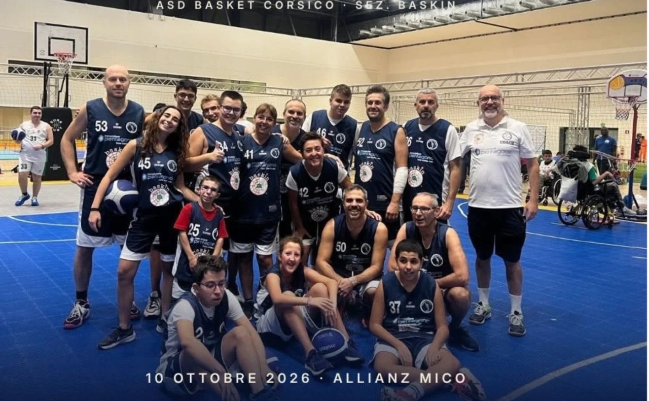 Basket Corsico alla “Giornata del volontariato e dello sport” all’Allianz MiCo: premio da 3mila euro al progetto Baskin, medaglia d’oro a Renato Baroni