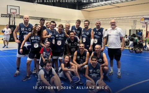 Basket Corsico alla “Giornata del volontariato e dello sport” all’Allianz MiCo: premio da 3mila euro al progetto Baskin, medaglia d’oro a Renato Baroni