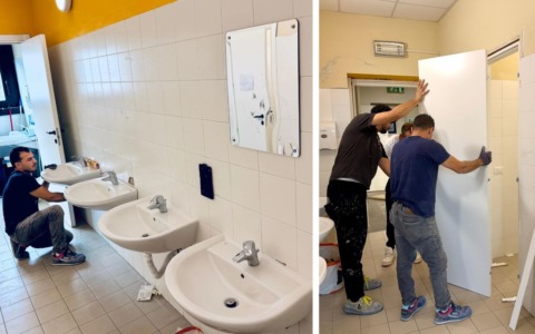 Vandalismo all’Istituto Calvino: locali subito ripristinati. Lunedì lezioni al via