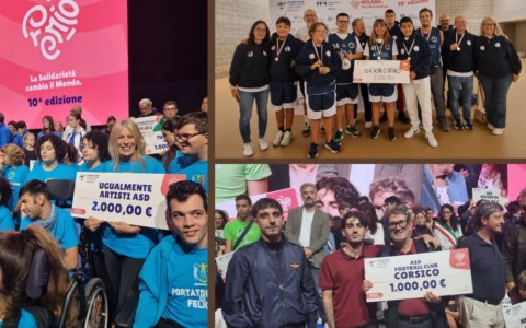 Tre realtà di Corsico premiate per il loro impegno sociale e sportivo: Ugualmente Artisti, Football Club Corsico e Baskin del Basket Corsico